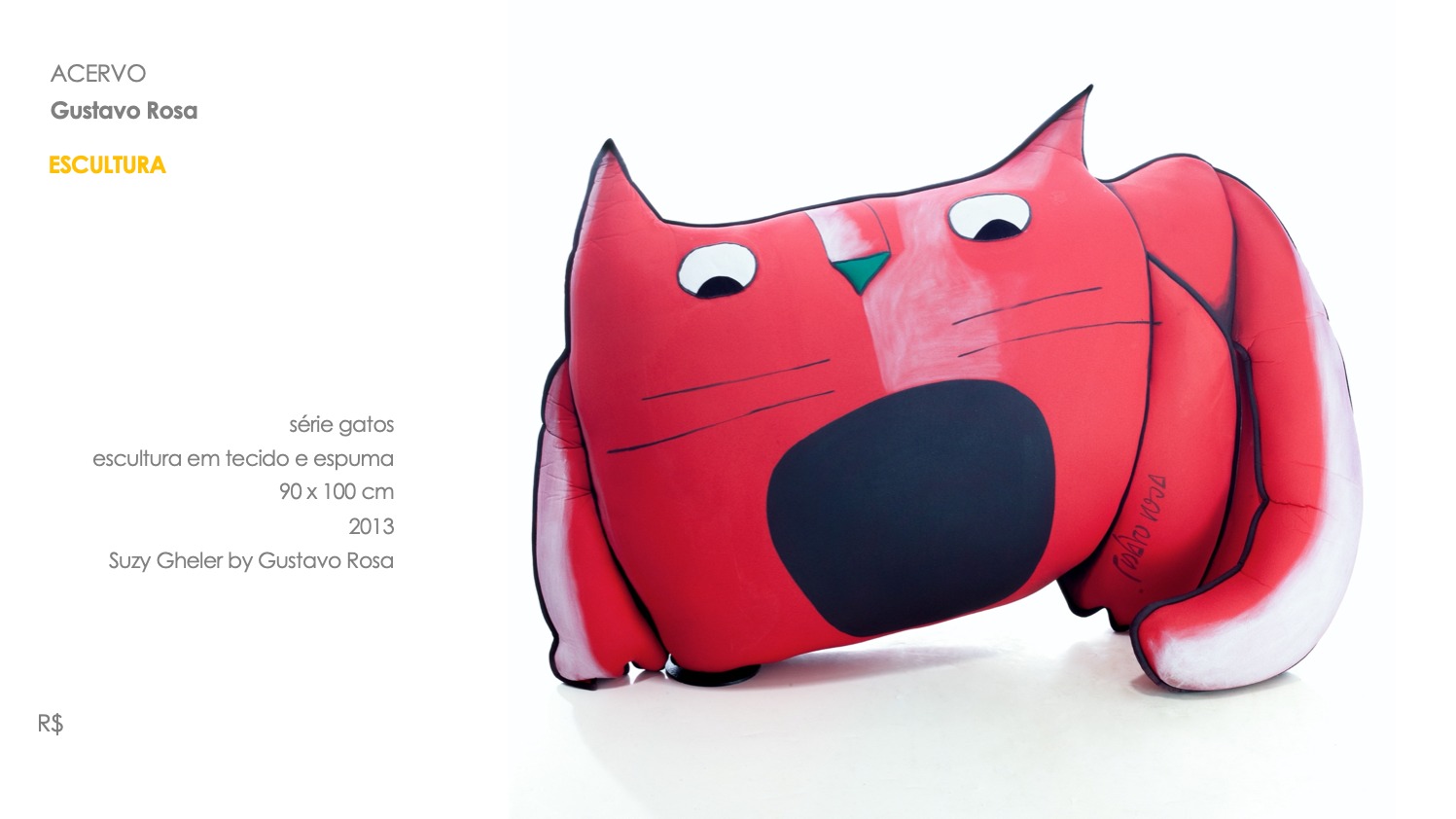 Escultura Gato de Suzy Gheler e Gustavo Rosa