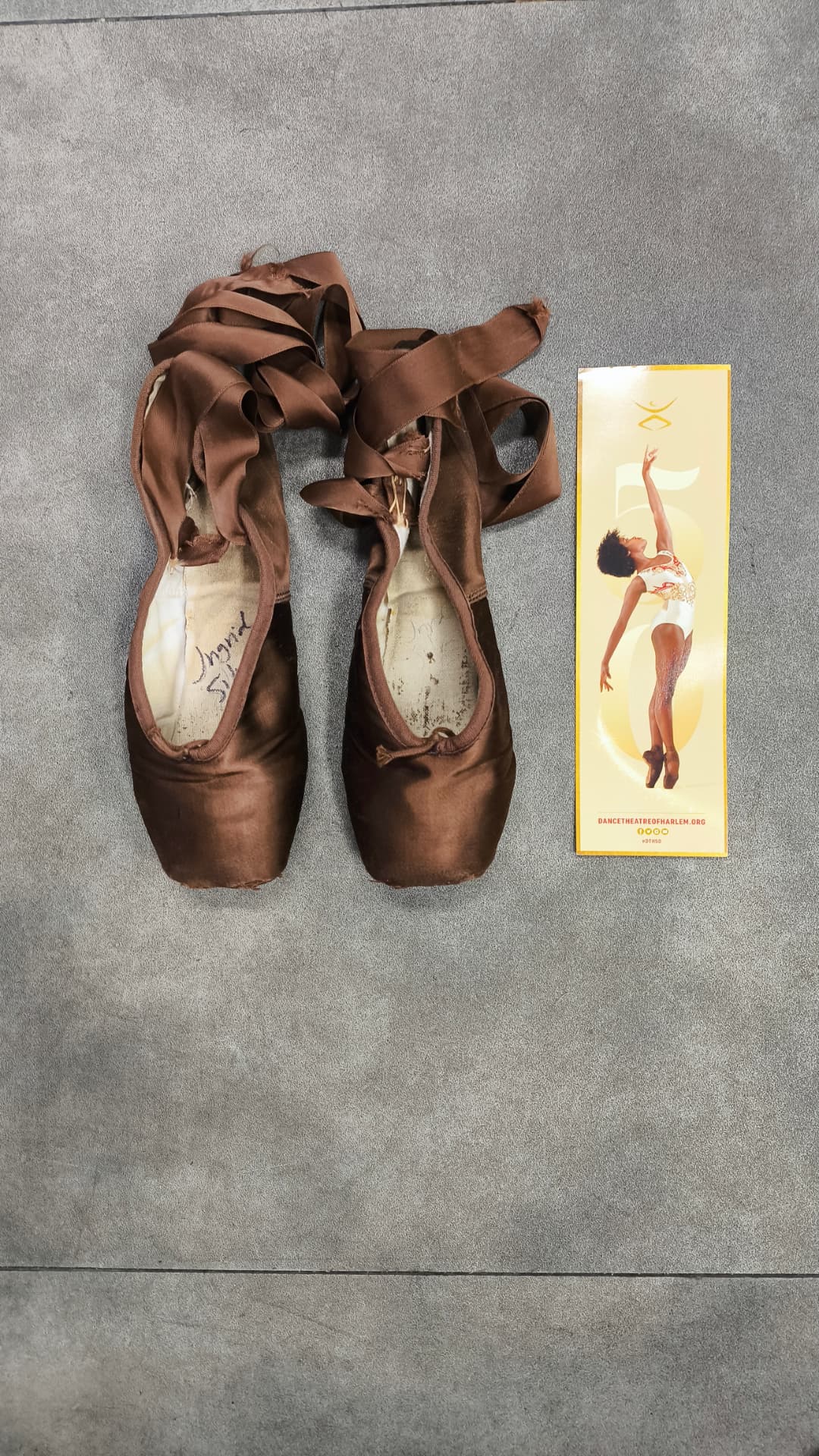 Sapatilhas de balé utilizadas pela bailarina Ingrid Silva